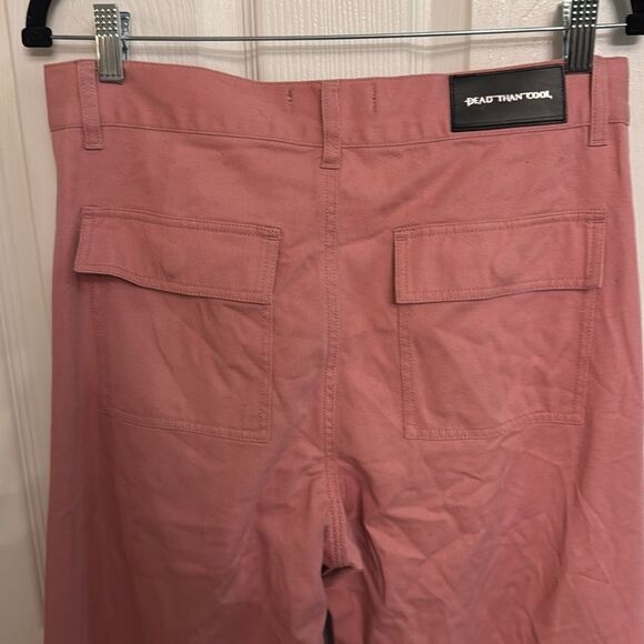 Dead Than Cool Pink 3D Patch Pocket Cargo Pants 100% Cotton Men's Size 32 - Picture 10 of 11